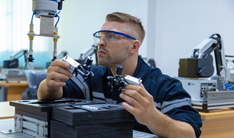 Robot engineers invent robots of the future that can replace humans.